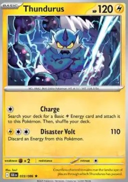 Thundurus Pokemon card from Black Bolt