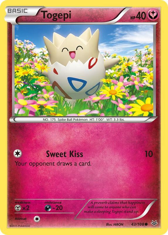 Togepi Pokemon card from XY - Roaring Skies