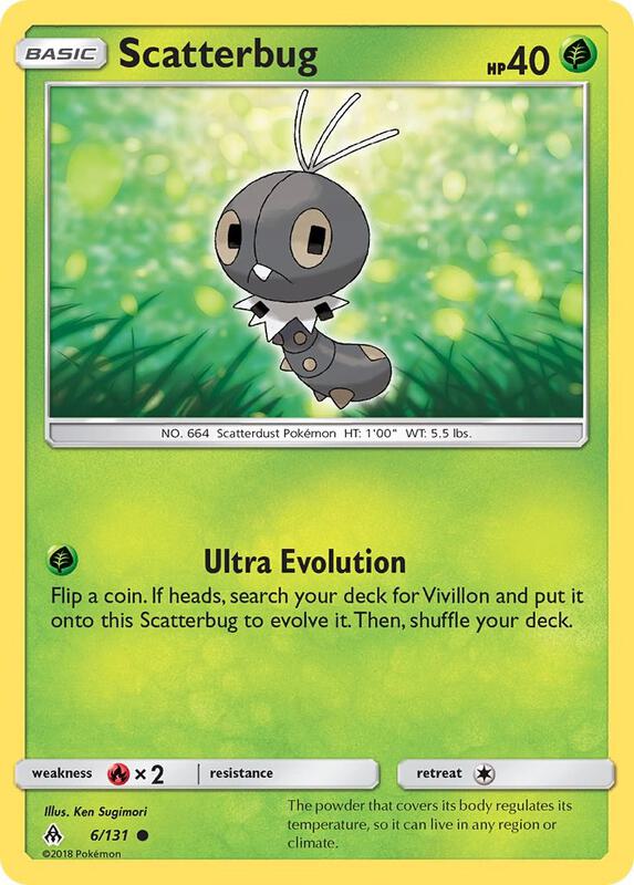 Scatterbug (6) Pokemon card from SM - Forbidden Light