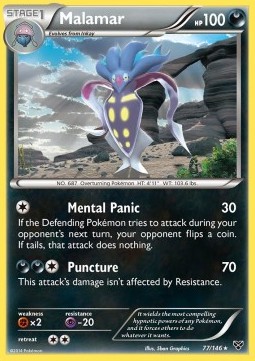 Malamar Pokemon card from XY
