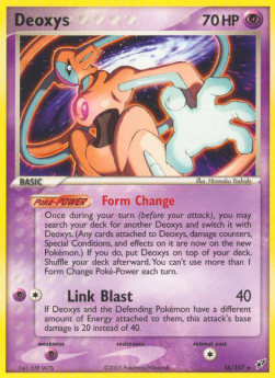 Deoxys Pokemon card from EX Deoxys