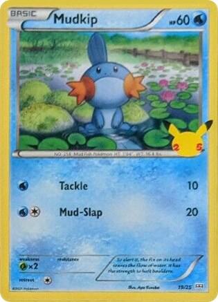Mudkip Pokemon card from McDonald's 25th Anniversary Promos