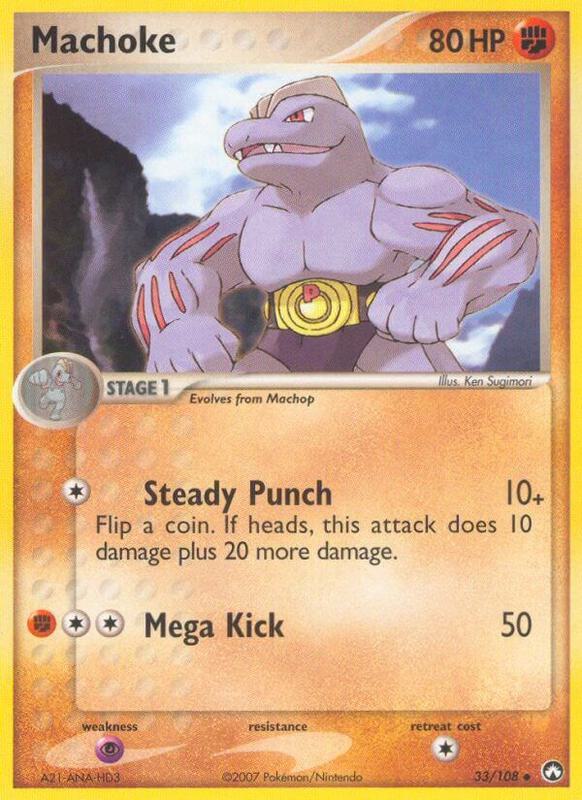 Machoke Pokemon card from Power Keepers