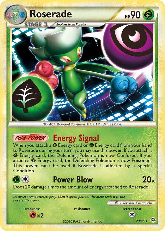 Roserade Pokemon card from Unleashed