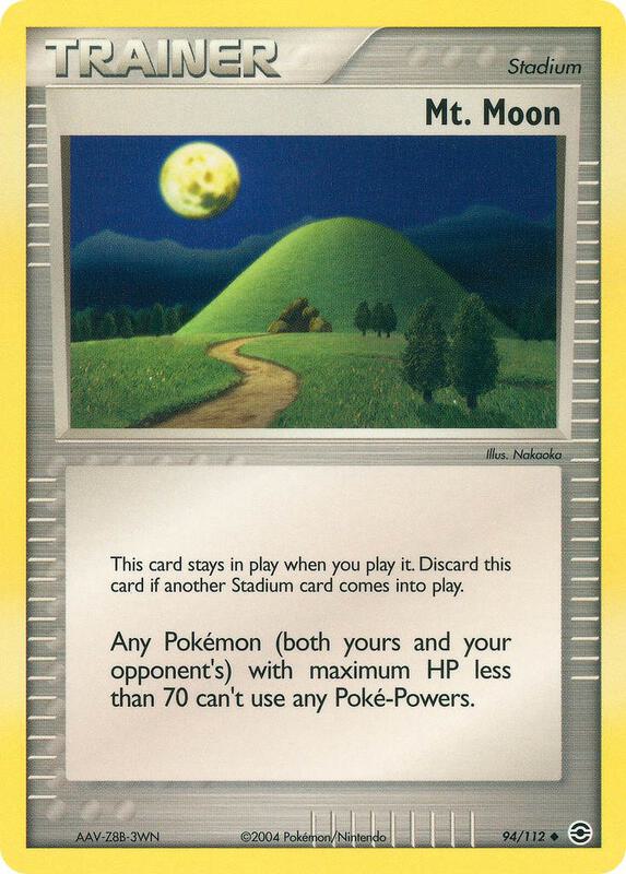 Mt. Moon Pokemon card from FireRed & LeafGreen