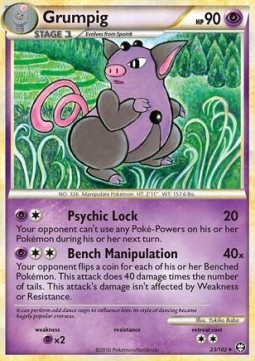 Grumpig Pokemon card from Triumphant