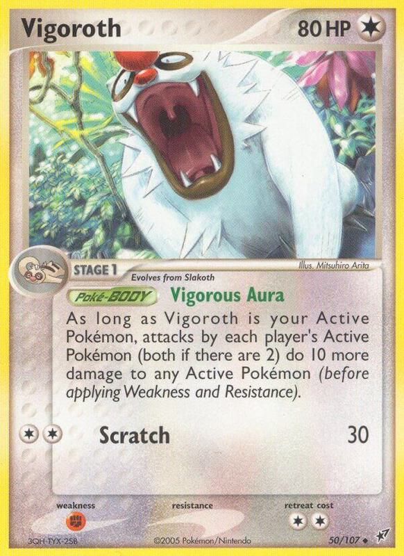 Vigoroth Pokemon card from Deoxys