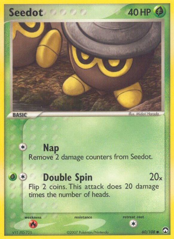 Seedot Pokemon card from Power Keepers