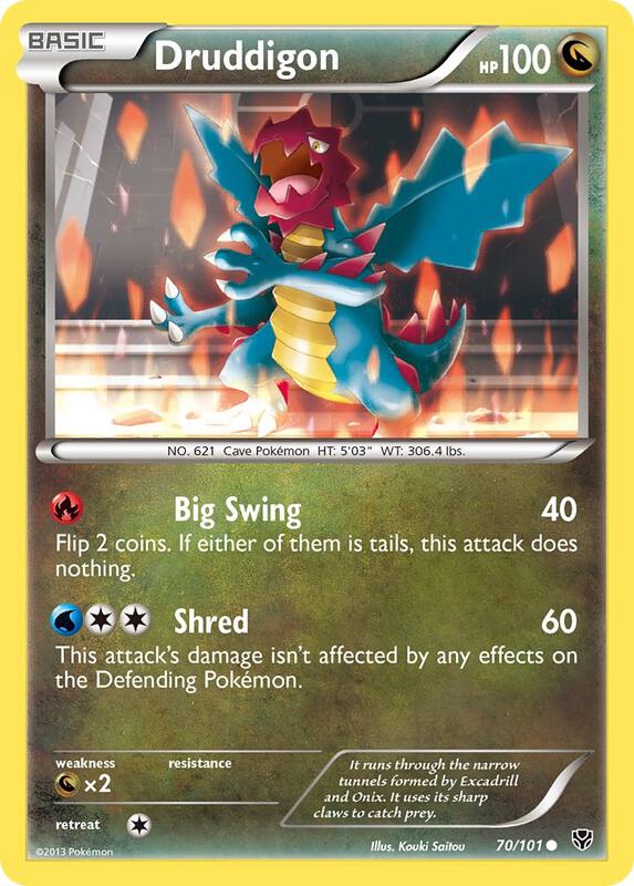 Druddigon Pokemon card from Plasma Blast