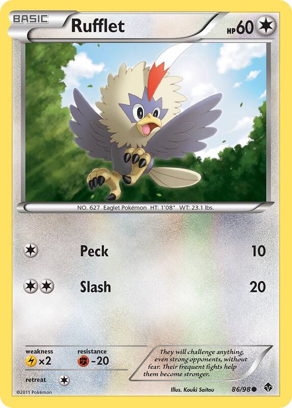 Rufflet (86) Pokemon card from Emerging Powers