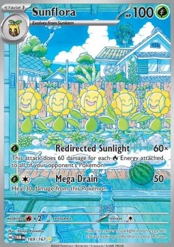 Sunflora Pokemon card from Twilight Masquerade