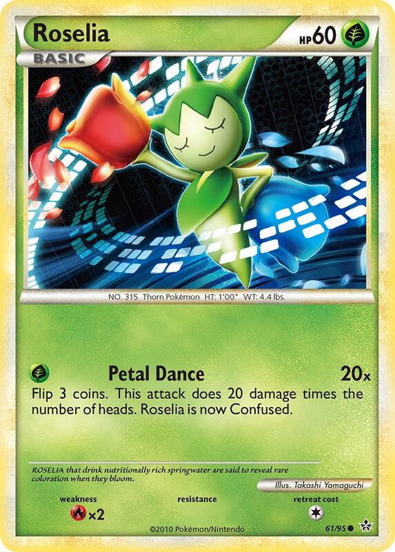 Roselia Pokemon card from Unleashed