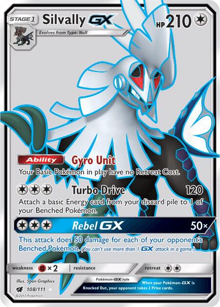 Silvally GX (Full Art) Pokemon card from SM - Crimson Invasion