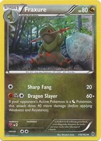 Fraxure Pokemon card from XY - BREAKthrough