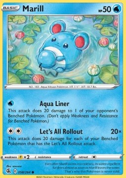 Marill (Holo) Pokemon card from Fusion Strike