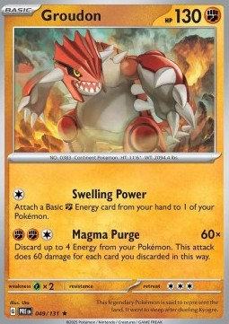 Groudon Pokemon card from Prismatic Evolutions