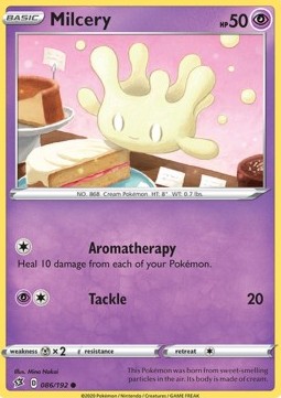 Milcery Pokemon card from Rebel Clash