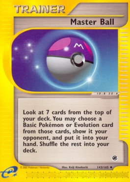 Master Ball Pokemon card from Expedition Base Set