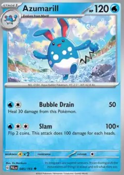 Azumarill Pokemon card from Paldea Evolved