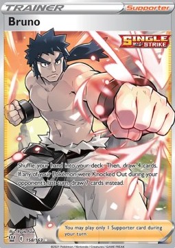 Bruno Pokemon card from Battle Styles