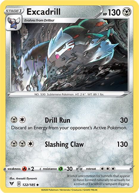 Excadrill Pokemon card from SWSH04: Vivid