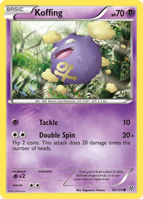 Koffing (56) Pokemon card from Plasma Storm