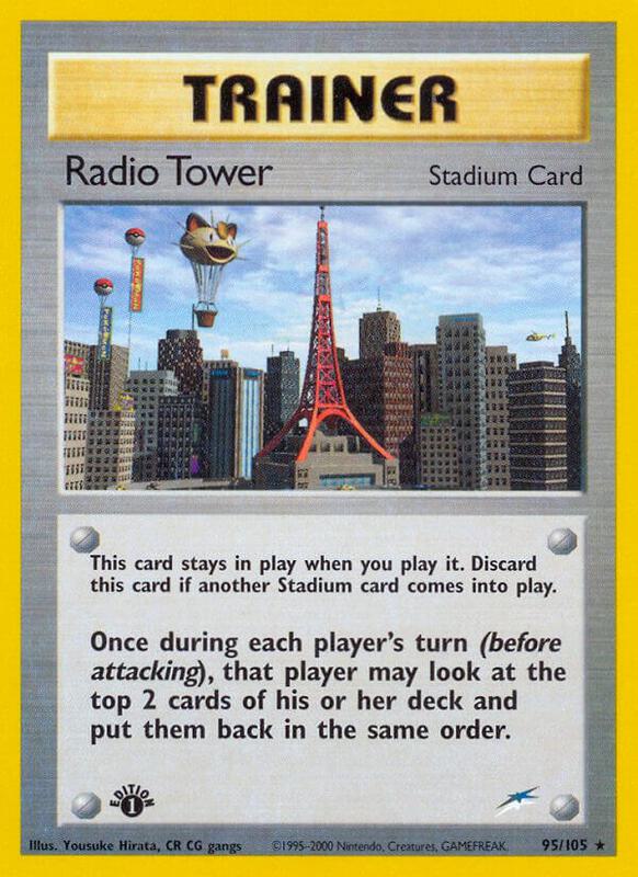 Radio Tower Pokemon card from Neo Destiny