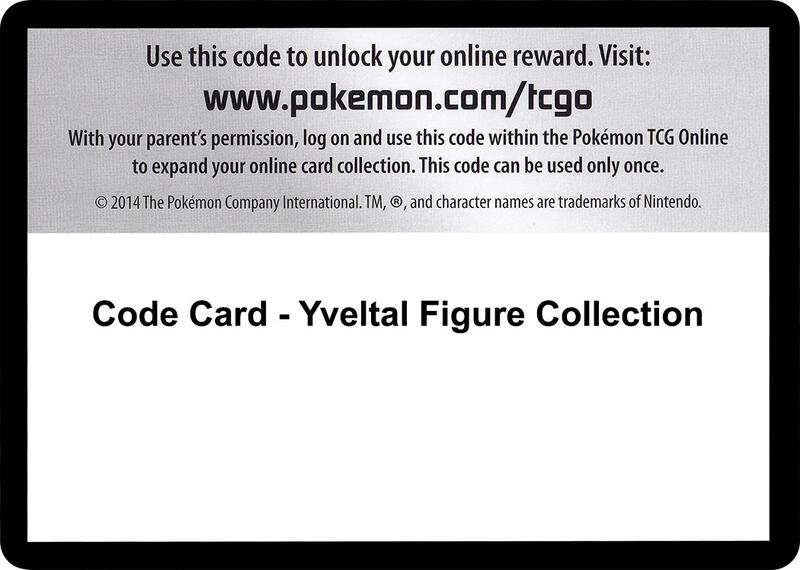 Code Card - Yveltal Figure Collection Pokemon card from XY Base Set