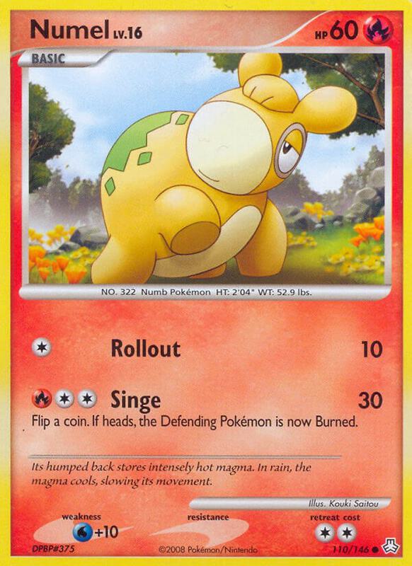 Numel Pokemon card from Legends Awakened