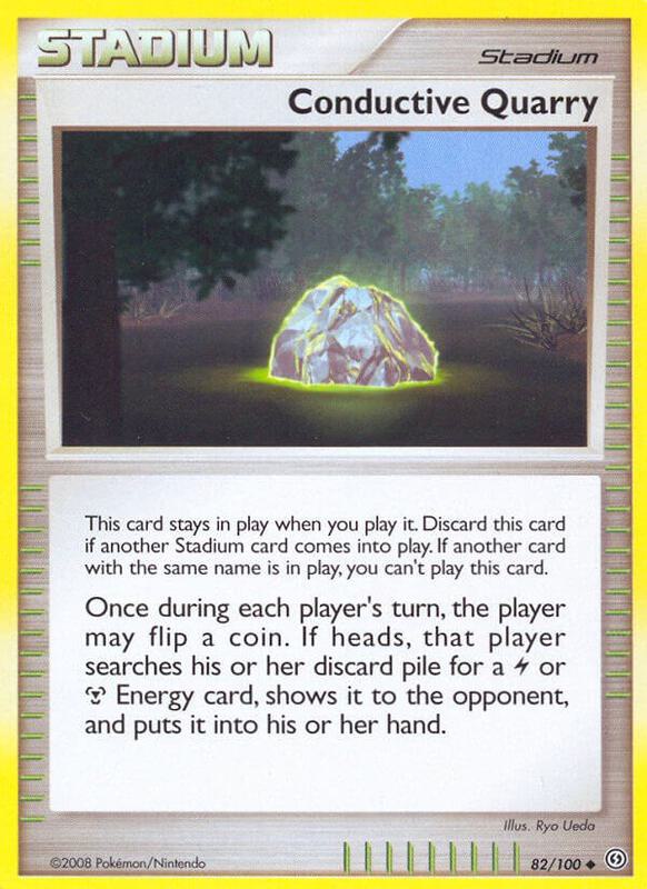 Conductive Quarry Pokemon card from Stormfront