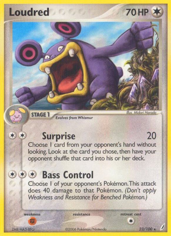 Loudred Pokemon card from Crystal Guardians