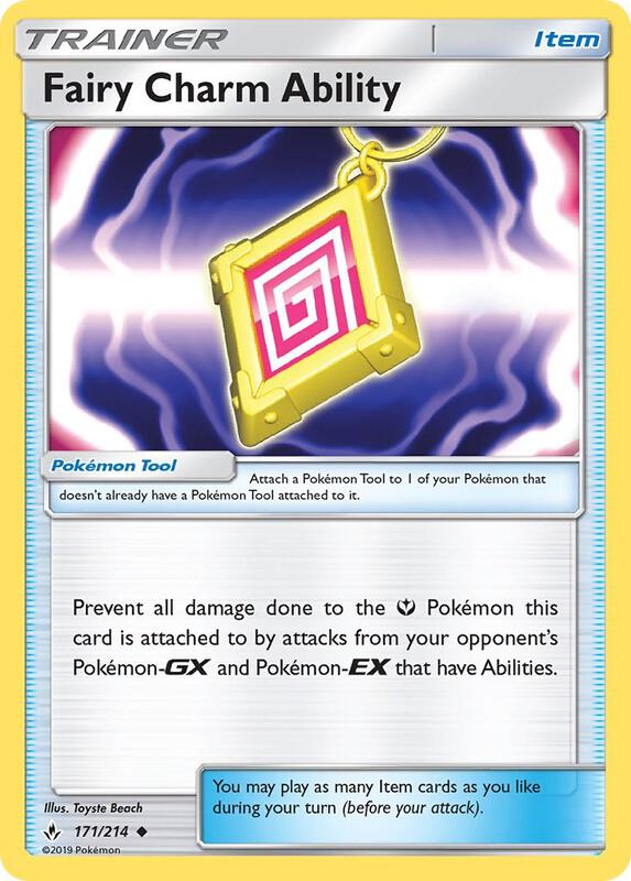 Fairy Charm Ability Pokemon card from SM - Unbroken Bonds