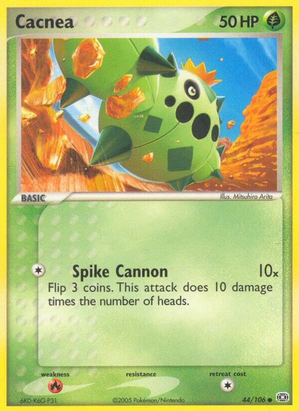 Cacnea Pokemon card from Emerald