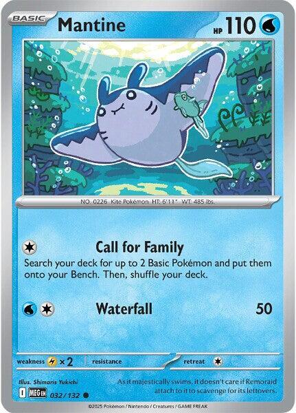 Mantine Pokemon card from ME01: Mega Evolution