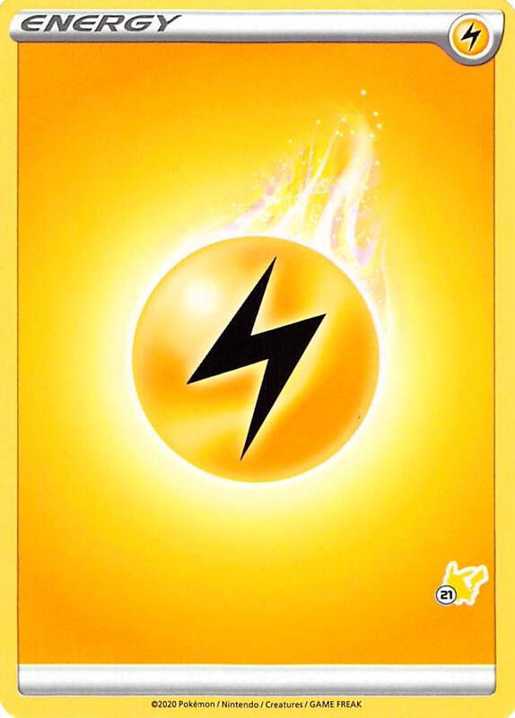 Lightning Energy (#21 Pikachu Stamped) Pokemon card from Battle Academy 2022