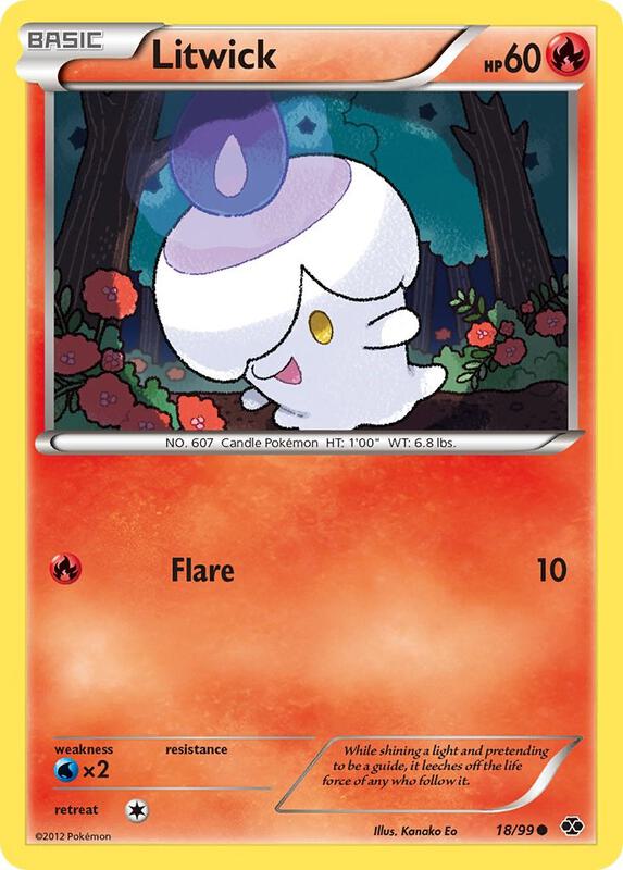 Litwick Pokemon card from Next Destinies