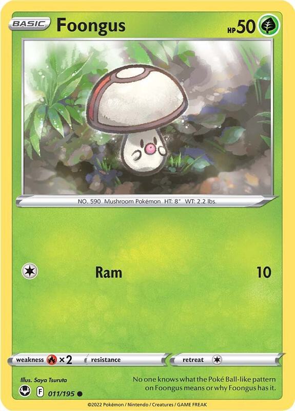 Foongus Pokemon card from SWSH12: Silver Tempest