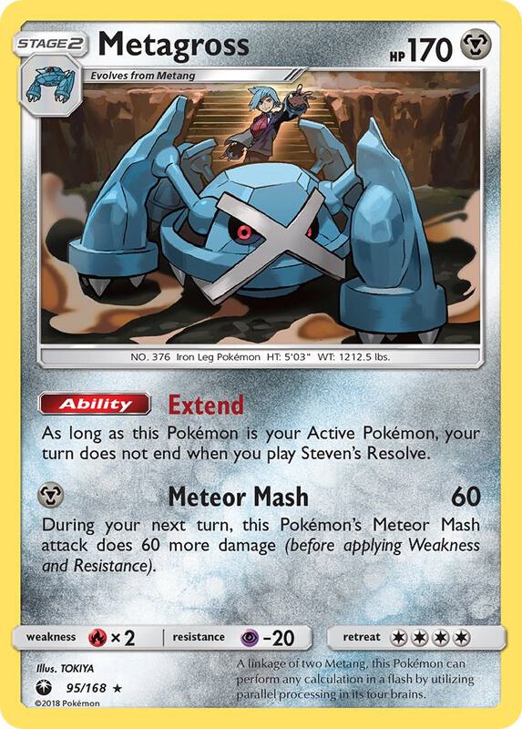 Metagross Pokemon card from SM - Celestial Storm