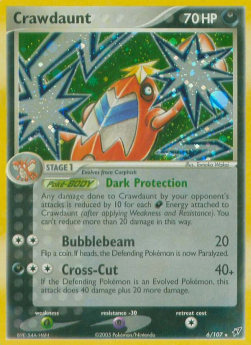 Crawdaunt Pokemon card from EX Deoxys