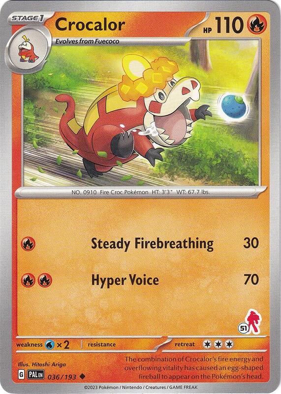Crocalor - Armarouge 51 Pokemon card from Battle Academy 2024