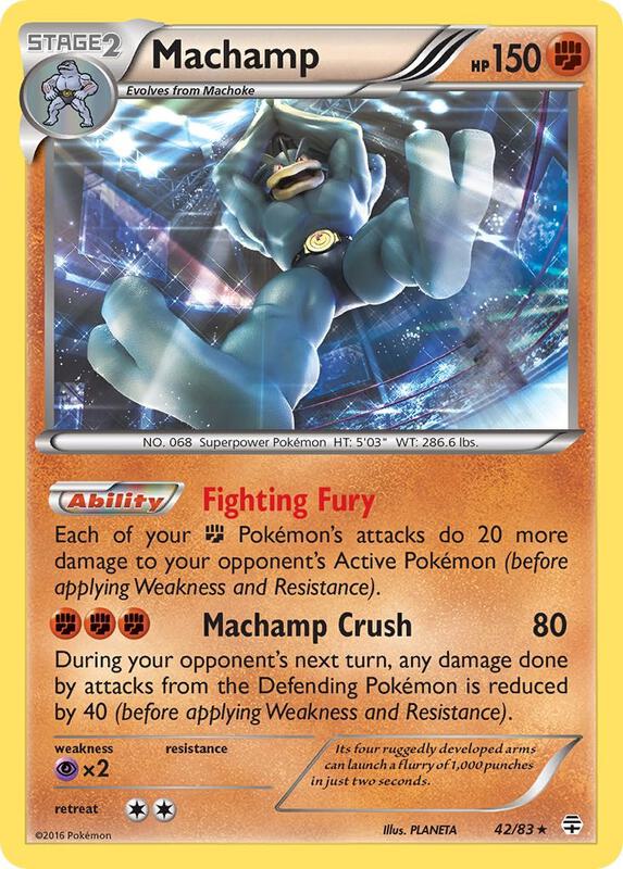 Machamp Pokemon card from Generations