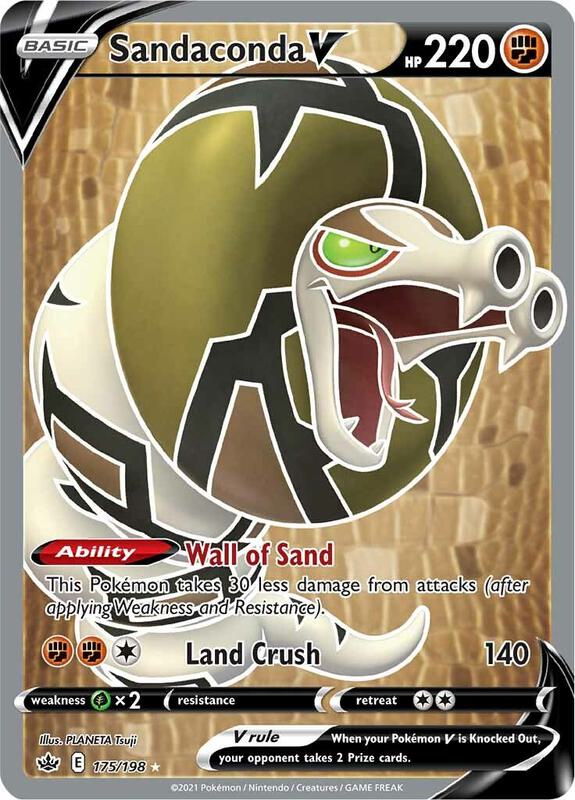 Sandaconda V (Full Art) Pokemon card from SWSH06: Chilling Reign