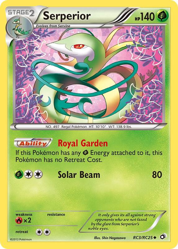 Serperior Pokemon card from Legendary Treasures: Radiant Collection