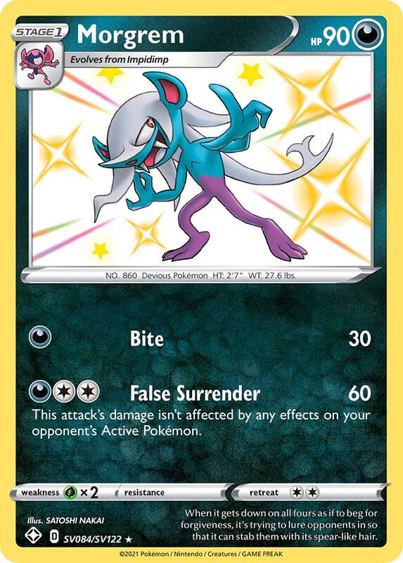 Morgrem Pokemon card from Shining Fates: Shiny Vault