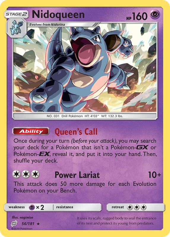 Nidoqueen Pokemon card from SM - Team Up