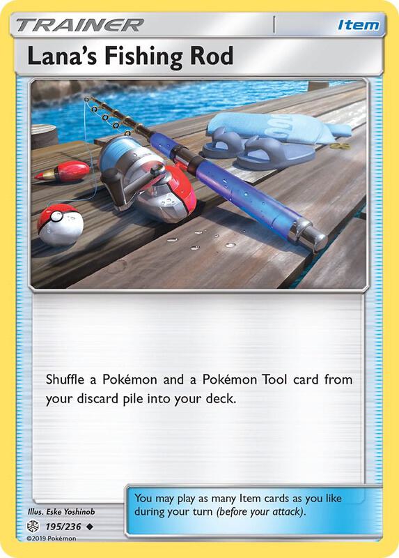 Lana's Fishing Rod Pokemon card from SM - Cosmic Eclipse