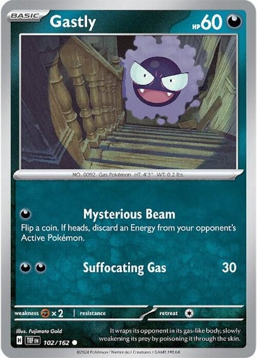 Gastly Pokemon card from SV05: Temporal Forces