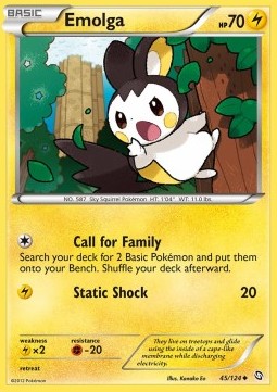 Emolga Pokemon card from Dragons Exalted