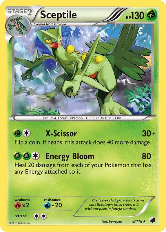 Sceptile Pokemon card from Plasma Freeze