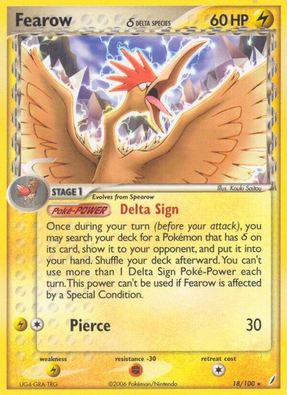 Fearow (Delta Species) Pokemon card from Crystal Guardians